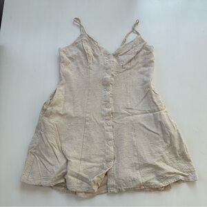 Cream Button-Down Dress